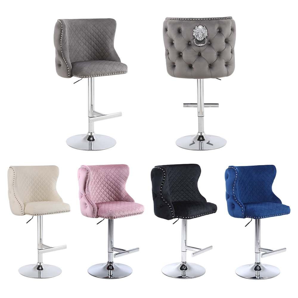 bar stools velvet bucket
